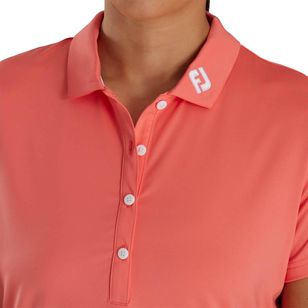 SOLID LISLE SELF COLLAR Peach