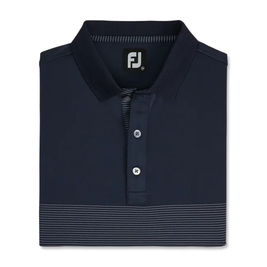 LISLE ENGINEERED PIN STRIPE SELF COLLAR NAVY