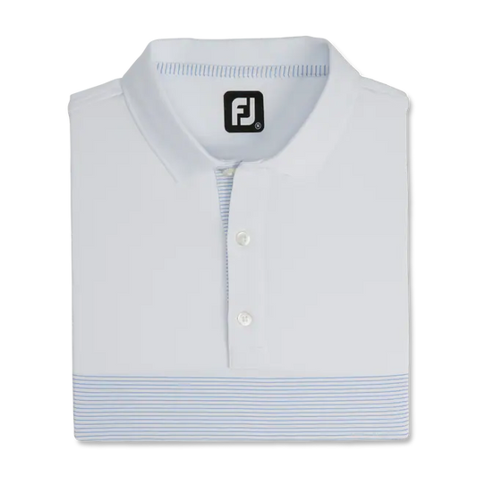 LISLE ENGINEERED PIN STRIPE SELF COLLAR WHITE