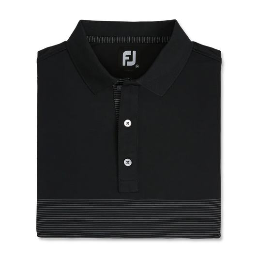 LISLE ENGINEERED PIN STRIPE SELF COLLAR BLACK