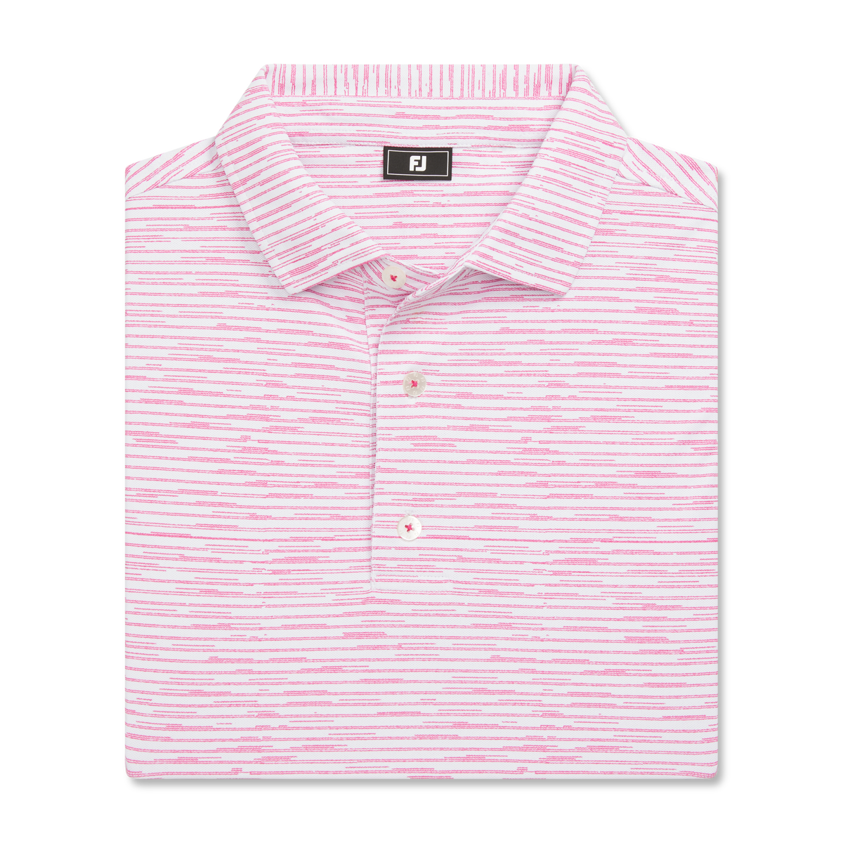 BROKEN STRIPE PIQUE WHITE MAGENTA