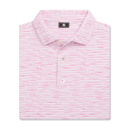BROKEN STRIPE PIQUE WHITE MAGENTA